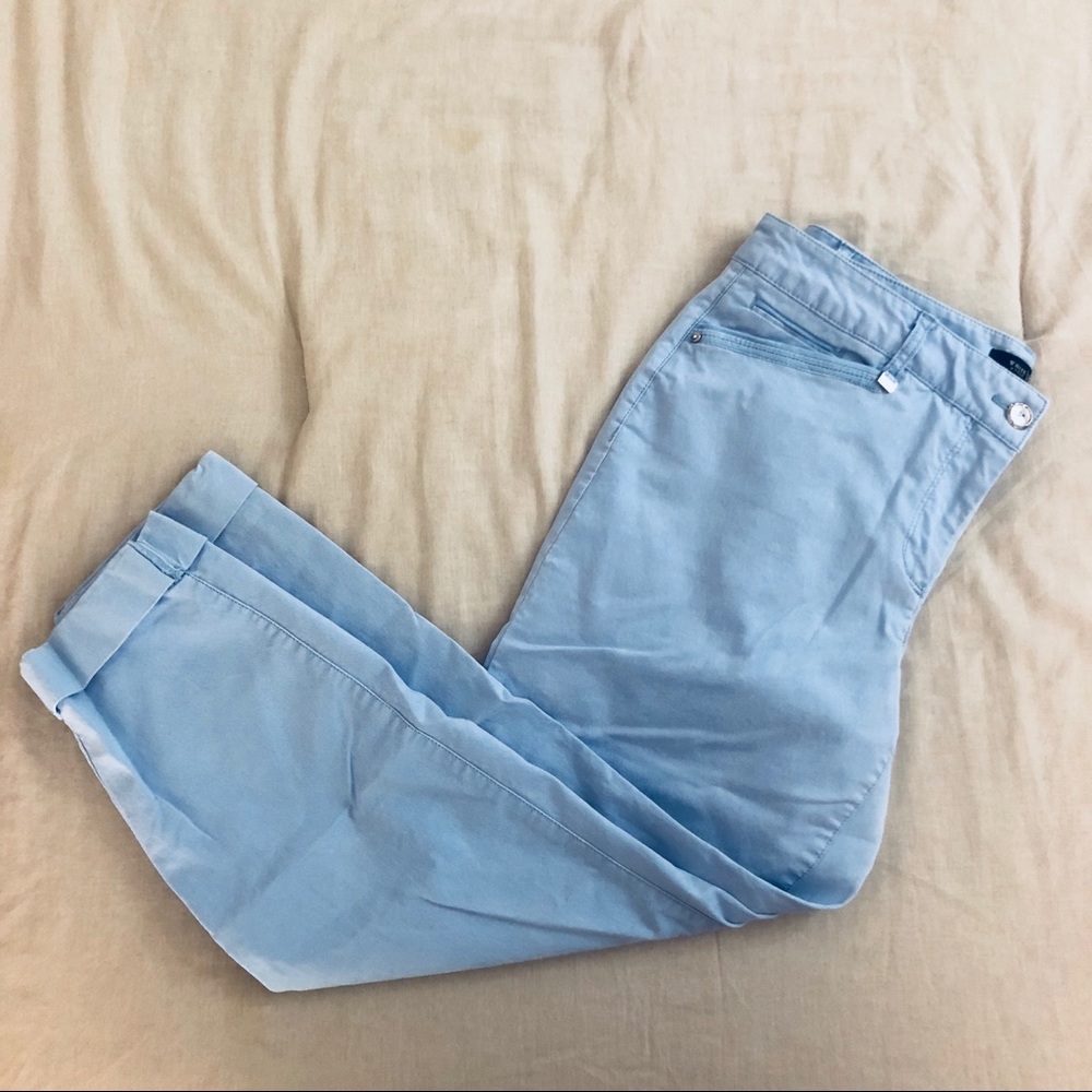WHBM | Light Blue Slim Crop Trouser